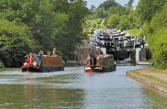 Hatton Locks on Grand Union Canal Warwickshire